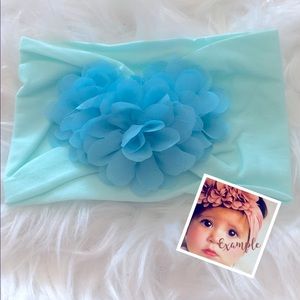 3/$10🎈Aqua Blue Floral Head Wrap Headband